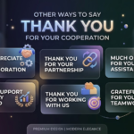 Other Ways To Say Thank You For Your Cooperation