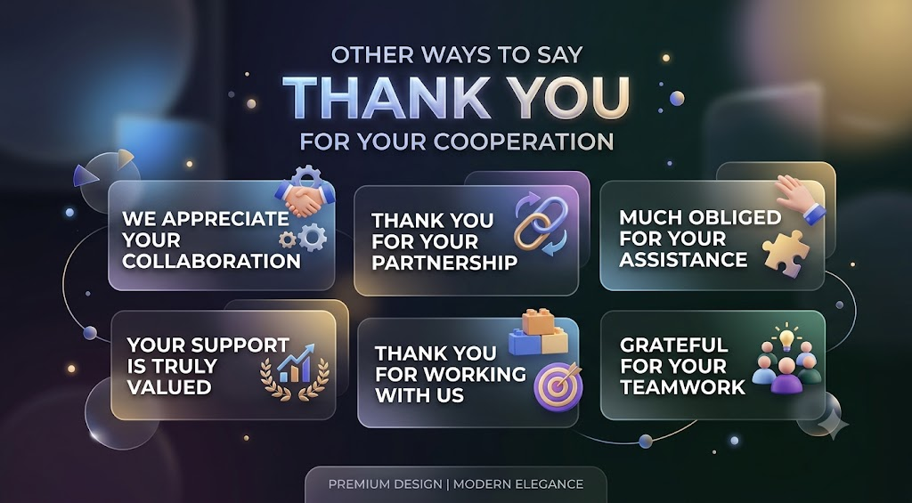 Other Ways To Say Thank You For Your Cooperation